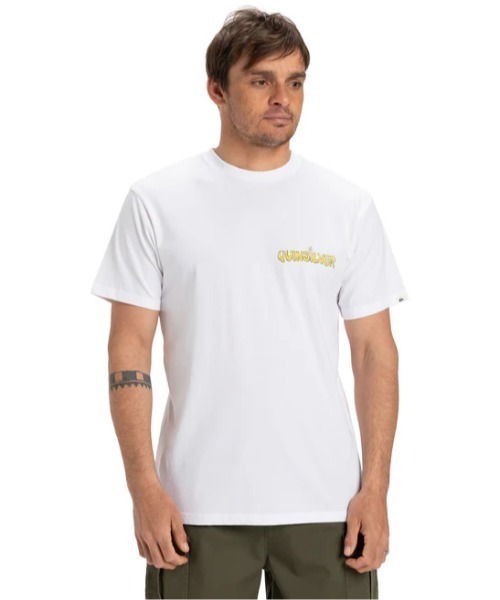 Quiksilver（クイックシルバー）の「EV DISCONNECT EFFECT/クイックシルバー半袖Tシャツ（Tシャツ/カットソー・メンズ・ホワイト/カーキ・MEDIUM/LARGE/X-LARGE/SMALL）」の6枚目の写真