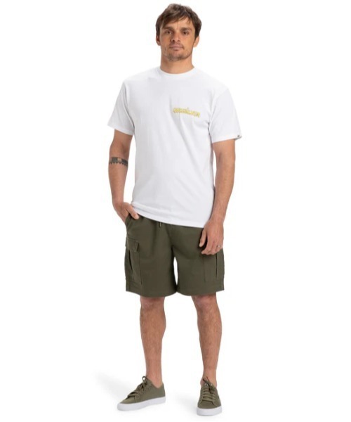 Quiksilver（クイックシルバー）の「EV DISCONNECT EFFECT/クイックシルバー半袖Tシャツ（Tシャツ/カットソー・メンズ・ホワイト/カーキ・MEDIUM/LARGE/X-LARGE/SMALL）」の7枚目の写真