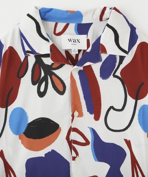 styles（スタイルス）の「WAX LONDON DIDCOT BLOCK SCRIBBLE SS25-SSS-DID-BRZ-REB（シャツ/ブラウス・メンズ・マルチ・M/L）」の3枚目の写真