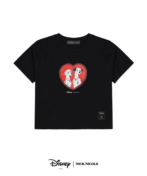 NICK&NICOLE(ニックアンドニコール)の「DISNEY 101 DALMATIANS LACE HEART CROP TOP_BLACK(Tシャツ/カットソー・レディース・その他・FREE)」の4枚目の写真