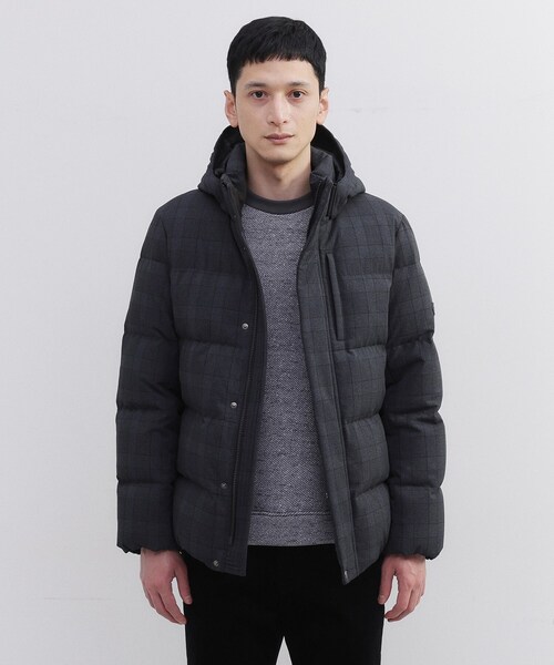 タケオキクチ ダウンジャケット 新品 タグ付き セール】ウールライク チェック ダウン ブルゾン（ダウンジャケット