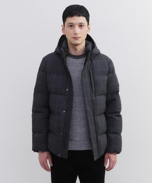 TAKEO KIKUCHI（タケオキクチ）の「ウールライク チェック ダウン ブルゾン（ダウンジャケット/コート・メンズ・チャコールグレー/ブラウン系その他2/ネイビー系1・02/03/04）」の5枚目の写真