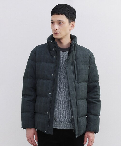 TAKEO KIKUCHI（タケオキクチ）の「ウールライク チェック ダウン ブルゾン（ダウンジャケット/コート・メンズ・チャコールグレー/ブラウン系その他2/ネイビー系1・02/03/04）」の7枚目の写真