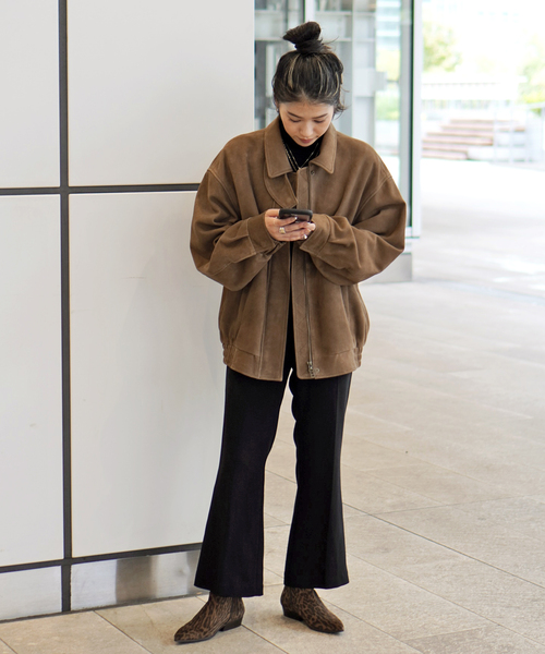 AP STUDIO（エーピーストゥディオ）の「スエードブルゾン（その他アウター・レディース・キャメル・36/38）」の4枚目の写真