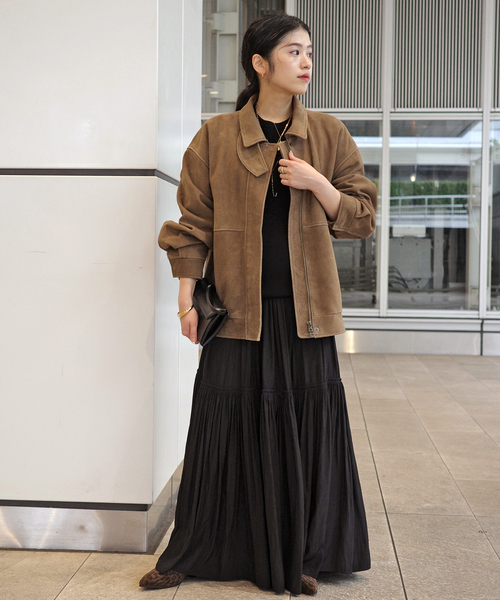 AP STUDIO（エーピーストゥディオ）の「スエードブルゾン（その他アウター・レディース・キャメル・36/38）」の9枚目の写真