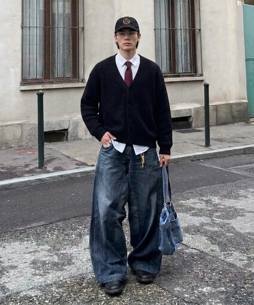 AGOD（エージーオーディー）の「ヘアリーゴルジニットカーディガン[ブラック]（ニット/セーター・レディース・その他・SMALL/MEDIUM/LARGE）」の13枚目の写真