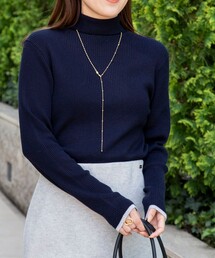 NOLLEY’S | 《手洗い可能》3×2リブ配色タートルネック(その他トップス)