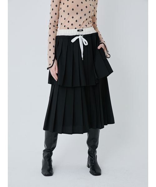 Layered Pleated Skirt/レイヤードプリーツスカート（スカート