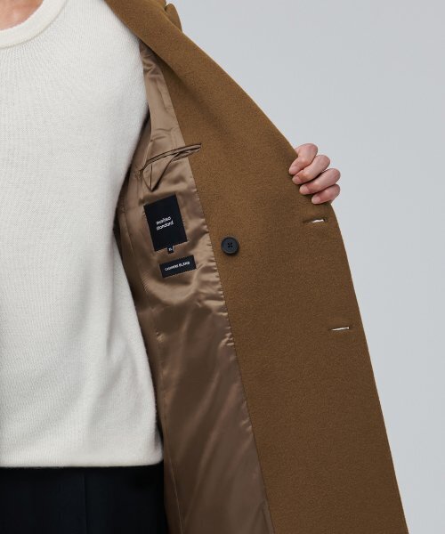 MUSINSA STANDARD(ムシンサスタンダード)の「カシミアブレンドパパショルダーダブルロングコート【タンブラウン】(チェスターコート・メンズ・その他・MEDIUM/LARGE/X-LARGE/XX-LARGE)」の14枚目の写真
