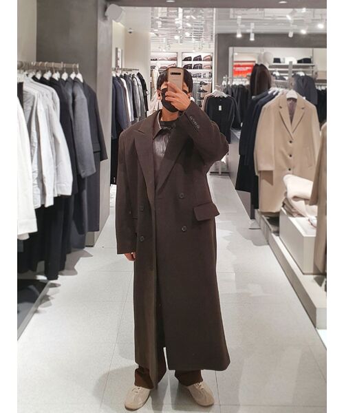 MUSINSA STANDARD(ムシンサスタンダード)の「カシミアブレンドパパショルダーダブルロングコート【タンブラウン】(チェスターコート・メンズ・その他・MEDIUM/LARGE/X-LARGE/XX-LARGE)」の10枚目の写真
