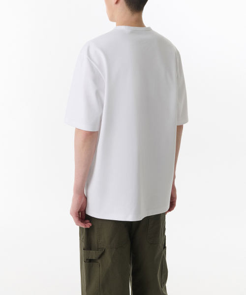 MUSINSA STANDARD（ムシンサスタンダード）の「ヘビーポンテリラックスクルーネックTシャツ[ホワイト]（Tシャツ/カットソー・メンズ・その他・SMALL/MEDIUM/LARGE/X-LARGE/XX-LARGE/XXX-LARGE）」の2枚目の写真