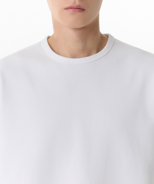 MUSINSA STANDARD（ムシンサスタンダード）の「ヘビーポンテリラックスクルーネックTシャツ[ホワイト]（Tシャツ/カットソー・メンズ・その他・SMALL/MEDIUM/LARGE/X-LARGE/XX-LARGE/XXX-LARGE）」の3枚目の写真
