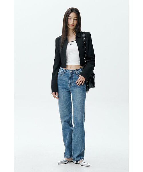 MUSINSA STANDARD WOMAN（ムシンサスタンダードウーマン）の「ウィメンズレギュラーフィットデニムパンツ[ディープインディゴ]（デニムパンツ・レディース・その他・29/30/24/25/26/27/28）」の6枚目の写真