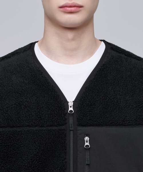 MUSINSA STANDARD（ムシンサスタンダード）の「オーバーサイズカラーレスシェルパフリースジャケット[ブラック]（その他アウター・メンズ・その他・MEDIUM/LARGE/X-LARGE）」の12枚目の写真