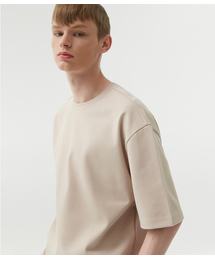 TRILLION（トリリオン）の「ESSENTIAL LAYERED SLEEVE SHORT SLEEVE T-SHIRT (CREAM)（Tシャツ/カットソー・メンズ）」