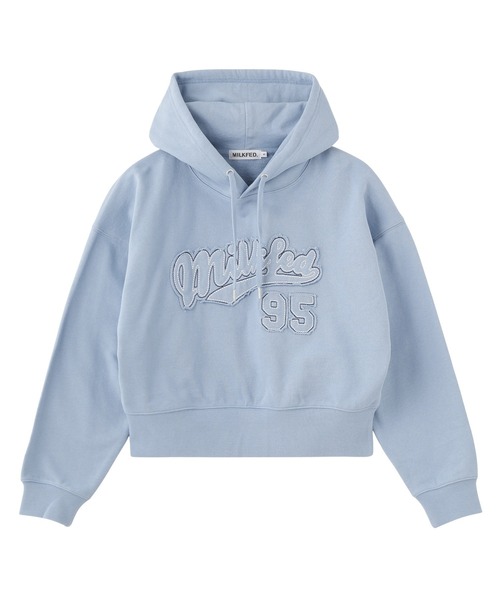 MILKFED.（ミルクフェド）の「STITCHED LOGO SHORT HOODIE（パーカー・レディース・ライトブルー/ネイビー/オートミール・M/S）」の22枚目の写真
