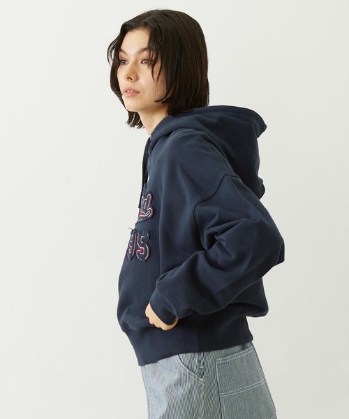 MILKFED.（ミルクフェド）の「STITCHED LOGO SHORT HOODIE（パーカー・レディース・ライトブルー/ネイビー/オートミール・M/S）」の10枚目の写真