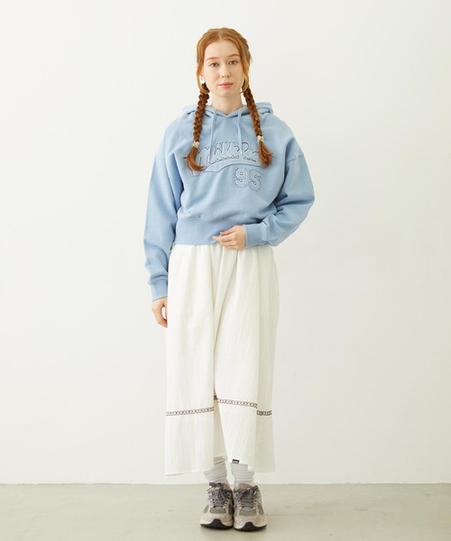 MILKFED.（ミルクフェド）の「STITCHED LOGO SHORT HOODIE（パーカー・レディース・ライトブルー/ネイビー/オートミール・M/S）」の17枚目の写真