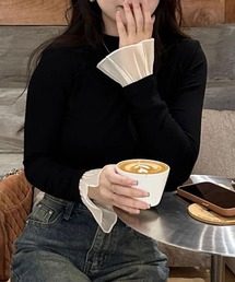 SPIGA | 袖ｼﾌｫﾝﾌﾚｱ長袖Tｼｬﾂ(Tシャツ/カットソー)