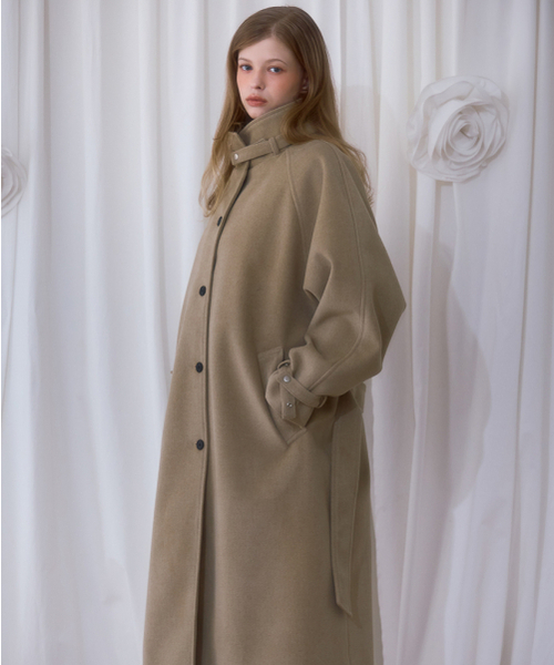 ROSEFRANTZ（ロゼフランツ）の「Half-neck Overfit Long Coat [Beige]（チェスターコート・レディース・Beige・OS）」の2枚目の写真