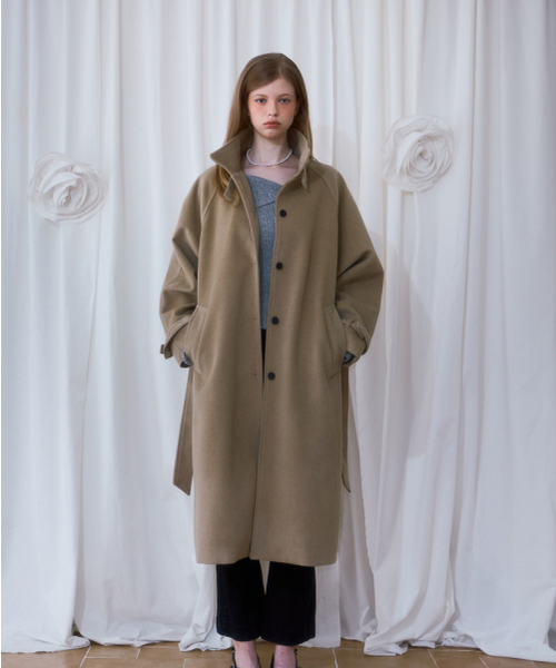 ROSEFRANTZ（ロゼフランツ）の「Half-neck Overfit Long Coat [Beige]（チェスターコート・レディース・Beige・OS）」の8枚目の写真