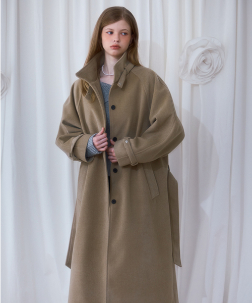 ROSEFRANTZ（ロゼフランツ）の「Half-neck Overfit Long Coat [Beige]（チェスターコート・レディース・Beige・OS）」の14枚目の写真