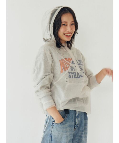 Ungrid（アングリッド）の「フードデザインチュールトップス（その他トップス・レディース・ブラック/オフホワイト/オレンジ・FREE）」の12枚目の写真