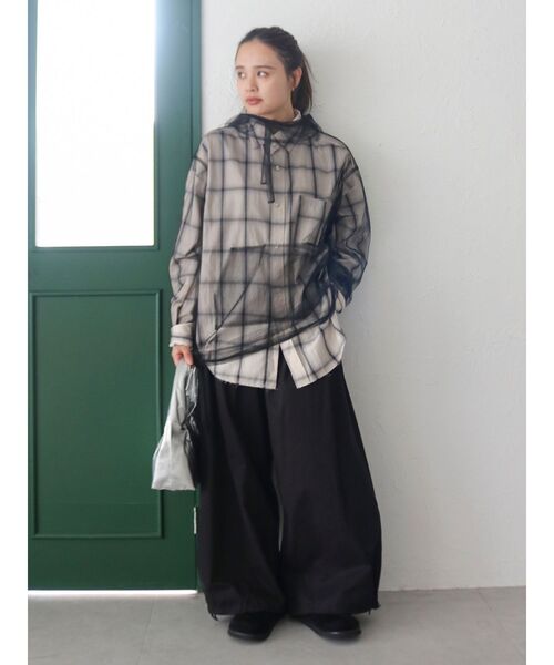 Ungrid（アングリッド）の「フードデザインチュールトップス（その他トップス・レディース・ブラック/オフホワイト/オレンジ・FREE）」の19枚目の写真