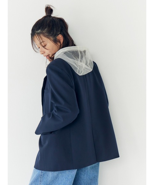 Ungrid（アングリッド）の「フードデザインチュールトップス（その他トップス・レディース・ブラック/オフホワイト/オレンジ・FREE）」の15枚目の写真