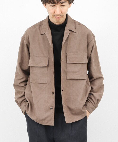 NOLLEY’S(ノーリーズ)の「ポリスエード シャツブルゾン / ウォッシャブル / イージーケア(シャツ/ブラウス・メンズ・ネイビー/ブラウン/ブラック・S/M/L)」の3枚目の写真