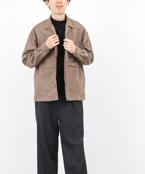 NOLLEY’S(ノーリーズ)の「ポリスエード シャツブルゾン / ウォッシャブル / イージーケア(シャツ/ブラウス・メンズ・ネイビー/ブラウン/ブラック・S/M/L)」の19枚目の写真