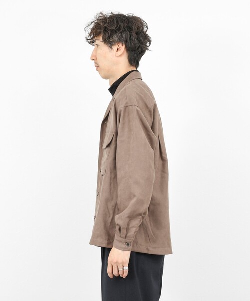 NOLLEY’S(ノーリーズ)の「ポリスエード シャツブルゾン / ウォッシャブル / イージーケア(シャツ/ブラウス・メンズ・ネイビー/ブラウン/ブラック・S/M/L)」の21枚目の写真