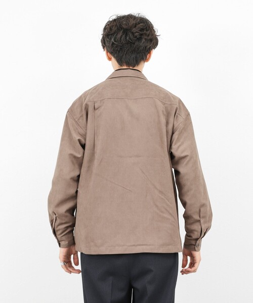 NOLLEY’S(ノーリーズ)の「ポリスエード シャツブルゾン / ウォッシャブル / イージーケア(シャツ/ブラウス・メンズ・ネイビー/ブラウン/ブラック・S/M/L)」の22枚目の写真