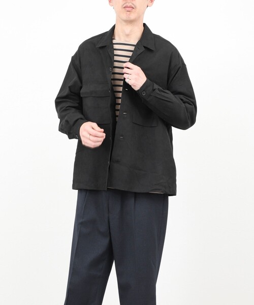 NOLLEY’S(ノーリーズ)の「ポリスエード シャツブルゾン / ウォッシャブル / イージーケア(シャツ/ブラウス・メンズ・ネイビー/ブラウン/ブラック・S/M/L)」の16枚目の写真