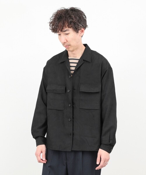 NOLLEY’S(ノーリーズ)の「ポリスエード シャツブルゾン / ウォッシャブル / イージーケア(シャツ/ブラウス・メンズ・ネイビー/ブラウン/ブラック・S/M/L)」の17枚目の写真