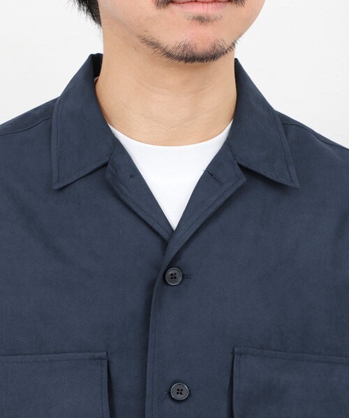NOLLEY’S(ノーリーズ)の「ポリスエード シャツブルゾン / ウォッシャブル / イージーケア(シャツ/ブラウス・メンズ・ネイビー/ブラウン/ブラック・S/M/L)」の4枚目の写真