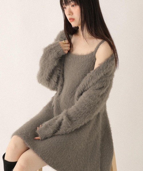 Heather（ヘザー）の「ペプラムシャギーワンピース2P 611484