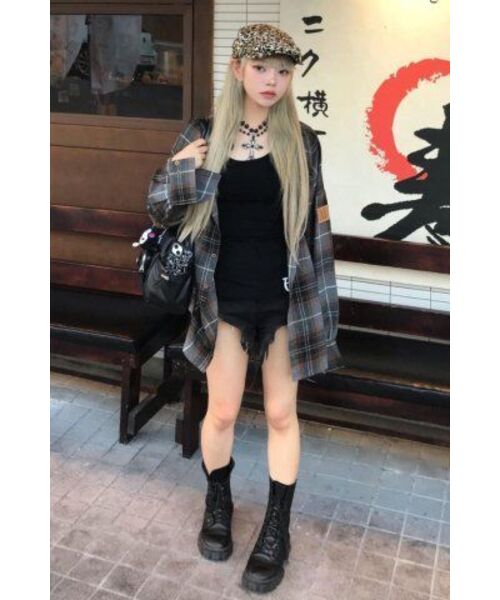 MUCENT(ムセント)の「ロースターポケットチェックシャツ(成人男女共用)(シャツ/ブラウス・レディース・ブラウン・FREE)」の17枚目の写真