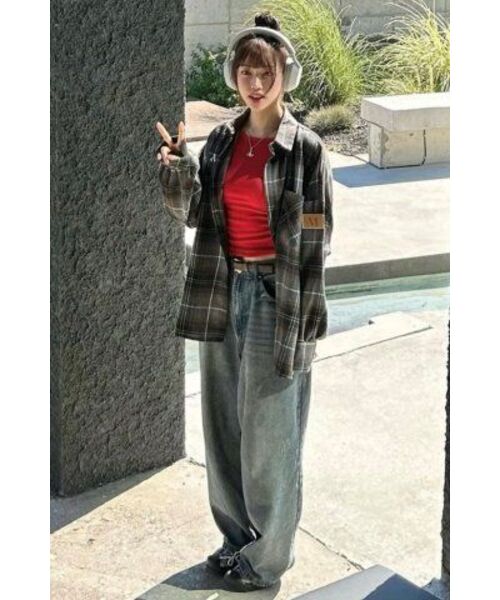 MUCENT(ムセント)の「ロースターポケットチェックシャツ(成人男女共用)(シャツ/ブラウス・レディース・ブラウン・FREE)」の18枚目の写真