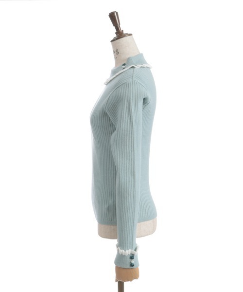 axes femme(アクシーズファム)の「バイカラーフリルローズニット(ニット/セーター・レディース・ホワイト/ピンク/ミント/レッド/ダークブラウン・FREE)」の21枚目の写真