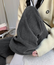 Miniministore | 裏起毛ワイドパンツ あったかニットパンツ(スウェットパンツ)