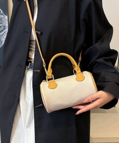 almo(アルモ)の「【portulaca】ミニボストンショルダーBAG(ショルダーバッグ・レディース・ブラウン/アイボリー/ブラック・FREE)」の2枚目の写真