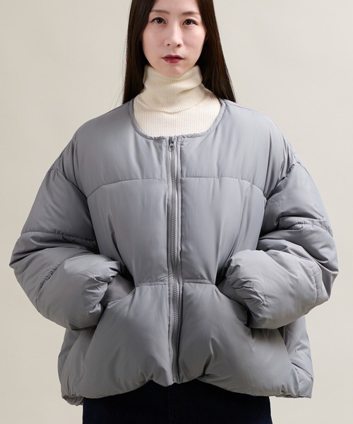 CALIFORNIA OUTFITTERS（カリフォルニア アウトフィッターズ）の「11C13 ノーカラー 中綿パテッドジャケット（ダウンジャケット/コート・メンズ・ブラック/グレー/ベージュ・FREE）」の8枚目の写真