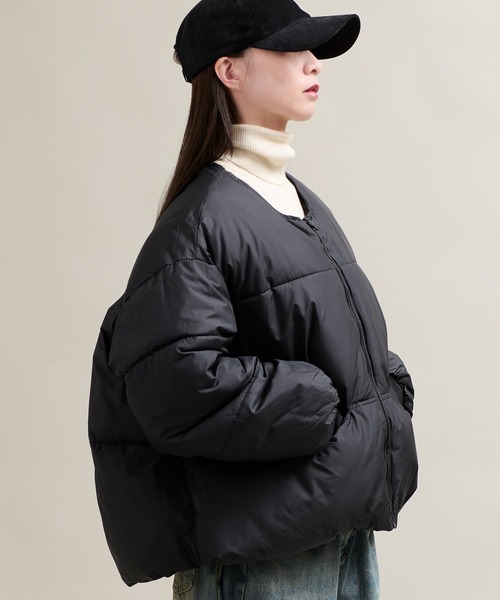 CALIFORNIA OUTFITTERS（カリフォルニア アウトフィッターズ）の「11C13 ノーカラー 中綿パテッドジャケット（ダウンジャケット/コート・メンズ・ブラック/グレー/ベージュ・FREE）」の18枚目の写真
