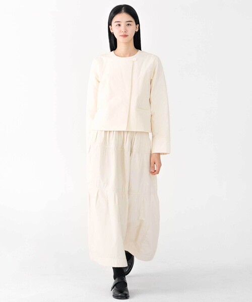 Bshop（ビショップ）の「eunoia | lパディング スカート WOMEN（スカート・レディース・クリーム/ブラック・S）」の10枚目の写真