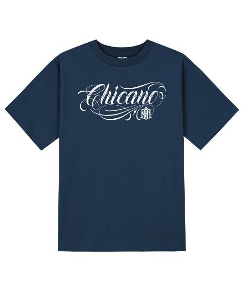 KAN6312(カン6312)の「KTN0178 チカーノ 半袖Tシャツ - ネイビー(Tシャツ/カットソー・メンズ・その他・LARGE/X-LARGE/SMALL/MEDIUM)」の1枚目の写真