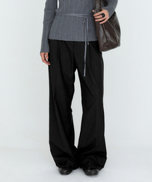 ワンタックワイドスラックス ブラック MDPT025BLACK
