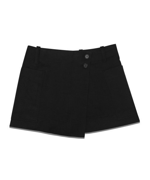 5OML（オーオーエムエル）の「ミニラップスカート (ブラック)（スカート・レディース・ブラック・LARGE）」の5枚目の写真