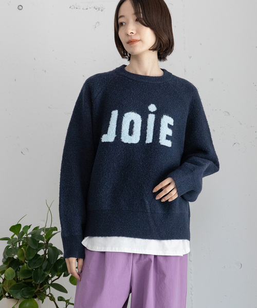 POU DOU DOU(プードゥドゥ)の「ロゴループジャガードニット(ニット/セーター・レディース・ネイビー/グレー/グリーン・M)」の12枚目の写真