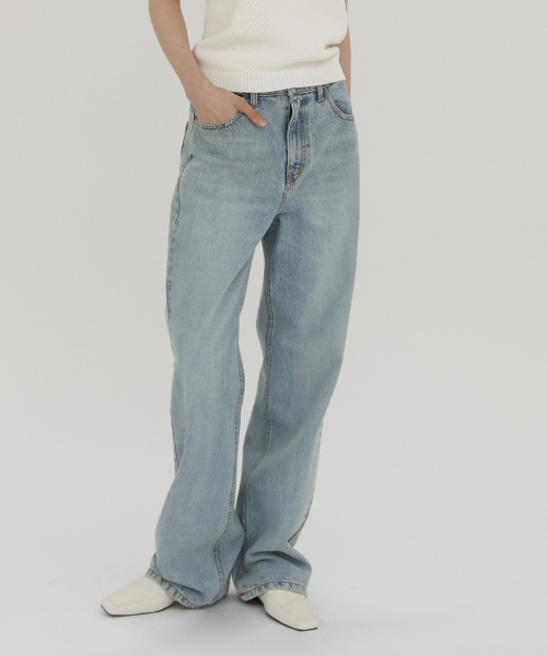 LEVAR(レバー)の「Relaxed Fit Denim - Light blue(デニムパンツ・レディース・ライトブルー・M-Long/S-Long/XS-Long/M-Short/S-Short/XS-Short)」の10枚目の写真